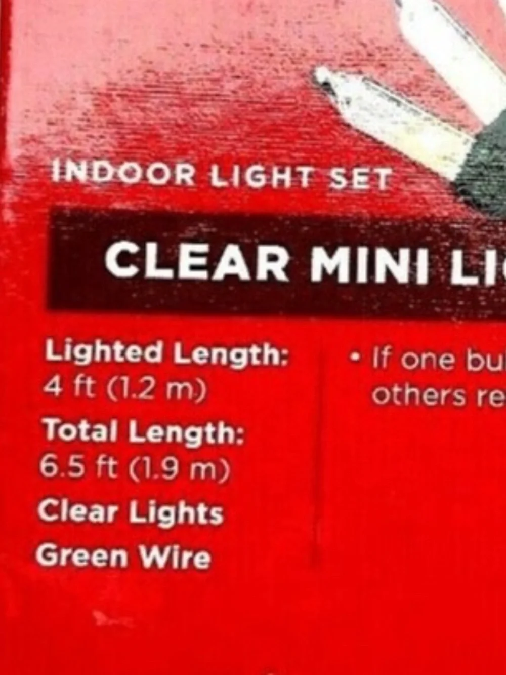 Living Solutions 20 Clear w/ Green Wire Mini Lights Indoor Light set 4ft